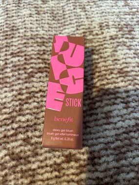 Benefit Dewy Gel Blush Stick in Bright Pink and Brown Packaging